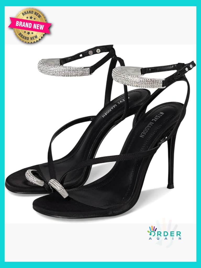 Stiletto Heeled Sandals Ankle Strap Open Toe Dress Shoes Chunky Heel Party Wear